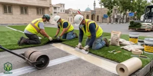نصب چمن مصنوعی روی آسفالت